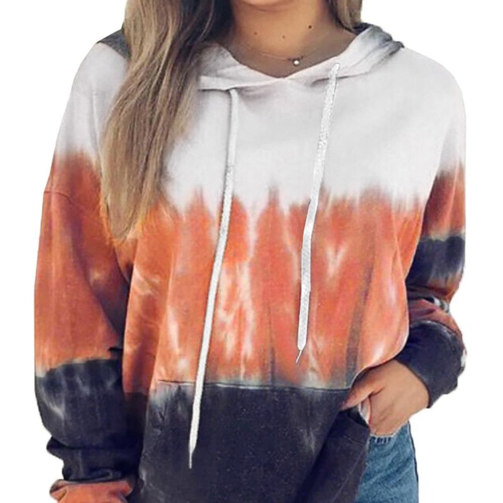 Gradient Long Sleeve Pullover Hoodie